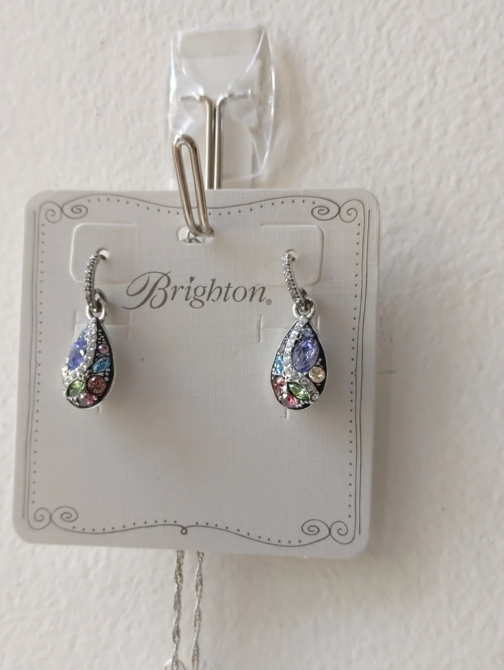 Brighton Trust Your Journey Multi Color Crystal Earrings And Necklace - Picture 3 of 7